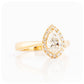 Pear cut Lab Grown Diamond Halo Engagement or Anniversary ring - Victoria's Jewellery