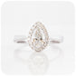 Pear cut Lab Grown Diamond Halo Engagement or Anniversary ring - Victoria's Jewellery