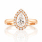 Grace, a Pear cut Lab Diamond Halo Engagement Ring - 1.5ct