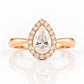 Grace, a Pear cut Lab Diamond Halo Engagement Ring - 1ct - Victoria's Jewellery