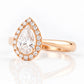 Grace, a Pear cut Lab Diamond Halo Engagement Ring - 1ct - Victoria's Jewellery