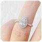 Pear cut Lab Grown Diamond Halo Engagement or Anniversary ring - Victoria's Jewellery