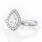 Grace, a Pear cut Lab Diamond Halo Engagement Ring - 1ct - Victoria's Jewellery