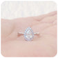 Pear cut Lab Grown Diamond Halo Engagement or Anniversary ring - Victoria's Jewellery