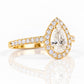 Madison, a Pear cut Lab Diamond Halo Ring - Victoria's Jewellery