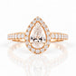 Madison, a Pear cut Lab Diamond Halo Ring - Victoria's Jewellery