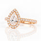 Madison, a Pear cut Lab Diamond Halo Ring - Victoria's Jewellery