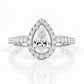 Madison, a Pear cut Lab Diamond Halo Ring - Victoria's Jewellery