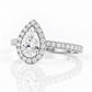 Madison, a Pear cut Lab Diamond Halo Ring - Victoria's Jewellery