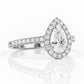 Madison, a Pear cut Lab Diamond Halo Ring - Victoria's Jewellery