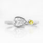 Jade, Lab Diamond and Peridot Ring