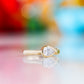 Jade, Lab Diamond and Peridot Ring
