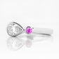 Jade, Lab Diamond and Pink Sapphire Ring