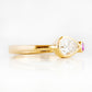 Jade, Lab Diamond and Pink Sapphire Ring