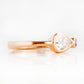 Jade, Lab Diamond and Pink Sapphire Ring