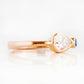 Jade, Lab Diamond and Blue Sapphire Ring