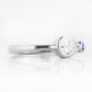 Jade, Lab Diamond and Blue Sapphire Ring