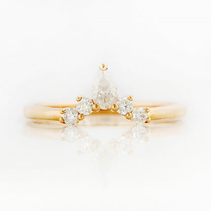 Kate, a Pear cut Lab Diamond Wedding Band - Victoria's Jewellery
