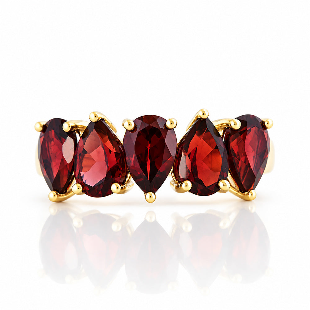 The North-South Garnet Ring - Victoria's Jewellery