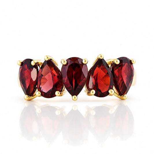 The North-South Garnet Ring - Victoria's Jewellery
