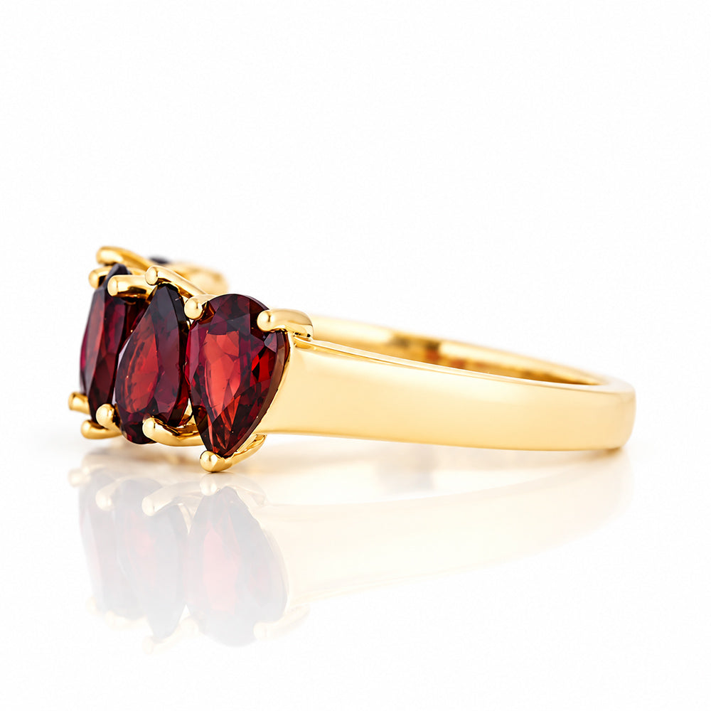 The North-South Garnet Ring - Victoria's Jewellery