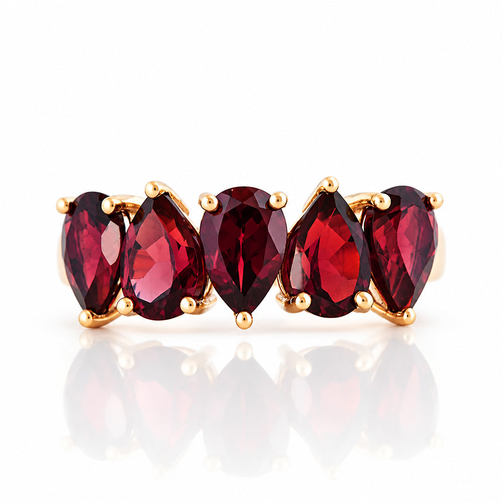 The North-South Garnet Ring - Victoria's Jewellery