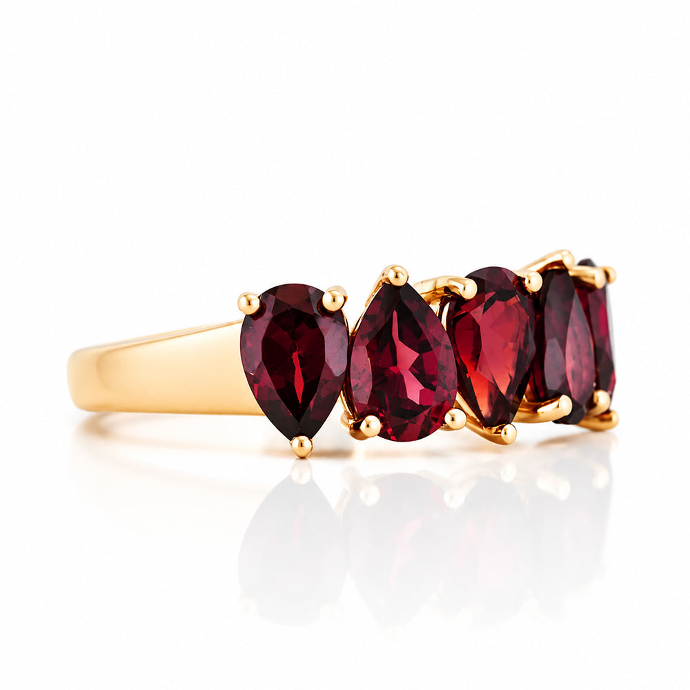 The North-South Garnet Ring - Victoria's Jewellery