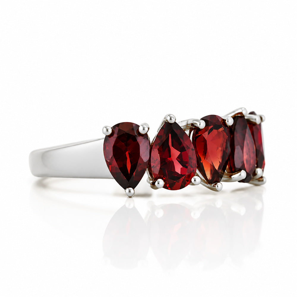 The North-South Garnet Ring - Victoria's Jewellery