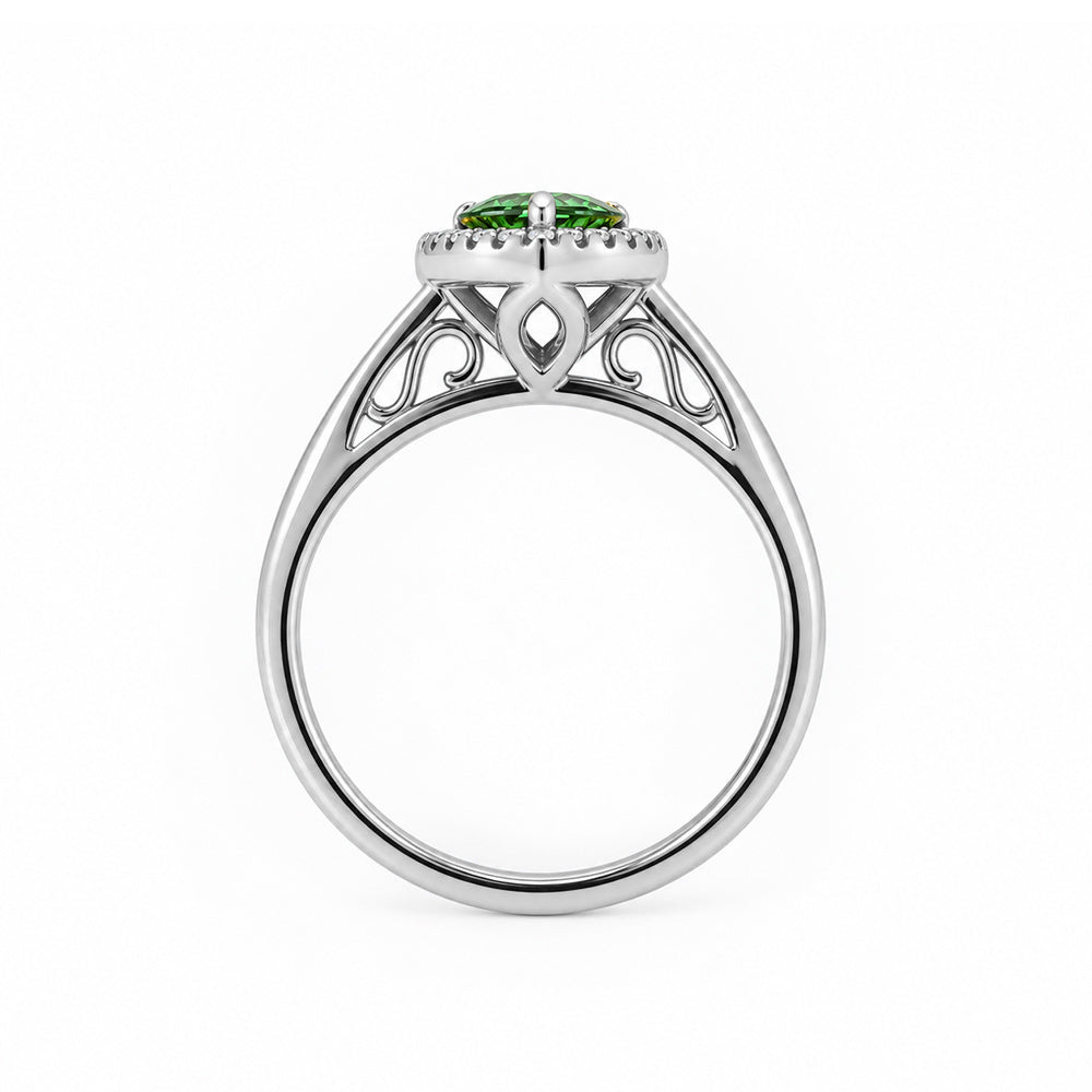 Callie, a Green Tourmaline and Diamond Ring