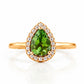Callie, a Green Tourmaline and Diamond Ring