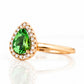 Callie, a Green Tourmaline and Diamond Ring