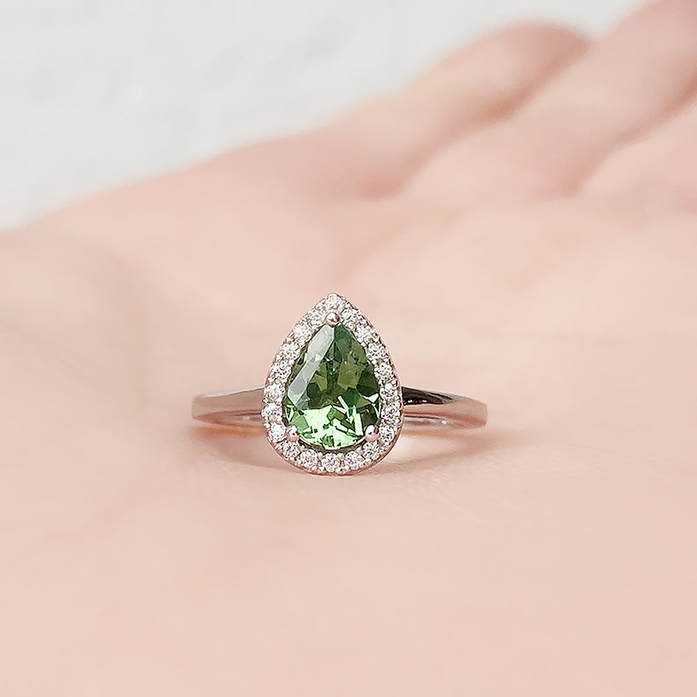 Callie, a Green Tourmaline and Diamond Ring - Victoria's Jewellery