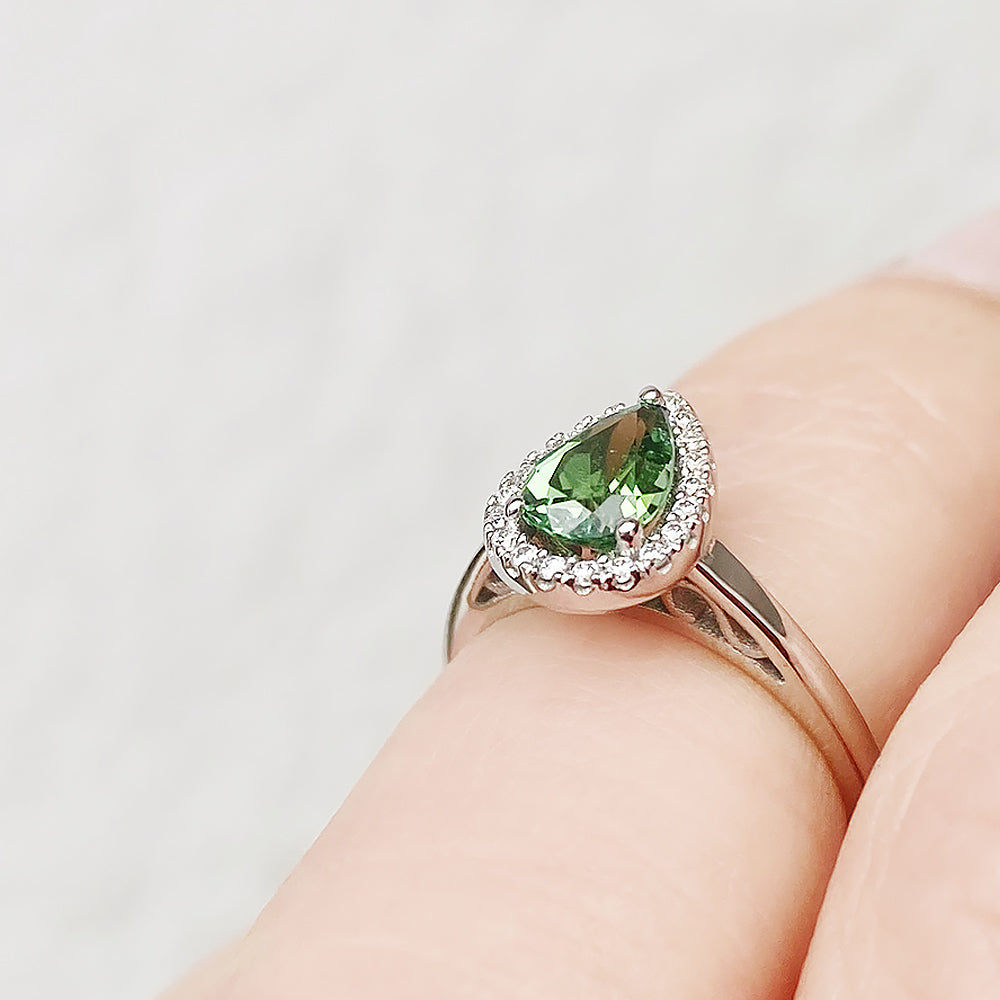 Callie, a Green Tourmaline and Diamond Ring - Victoria's Jewellery