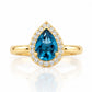 Clara, a London Topaz and Diamond Engagement Ring - Victoria's Jewellery
