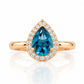 Clara, a London Topaz and Diamond Engagement Ring - Victoria's Jewellery