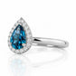 Clara, a London Topaz and Diamond Engagement Ring - Victoria's Jewellery