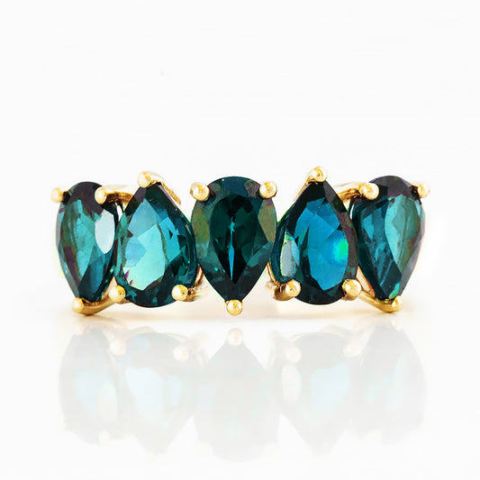 The North-South London Blue Topaz Half Eternity Ring