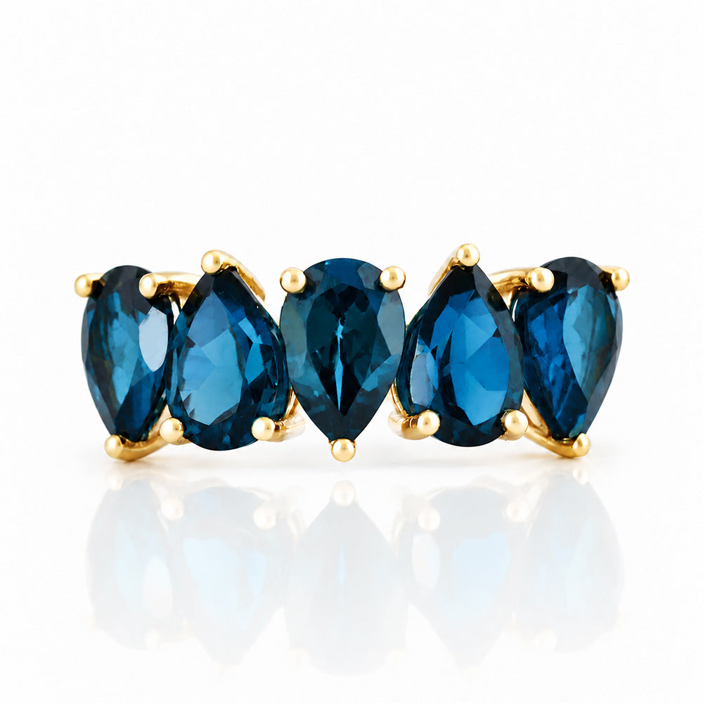 The North-South London Blue Topaz Ring - Victoria's Jewellery