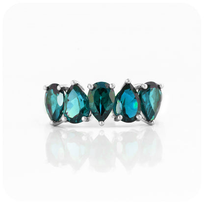 The North-South London Blue Topaz Half Eternity Ring - 2.0