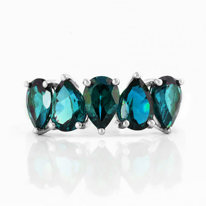 The North-South London Blue Topaz Half Eternity Ring
