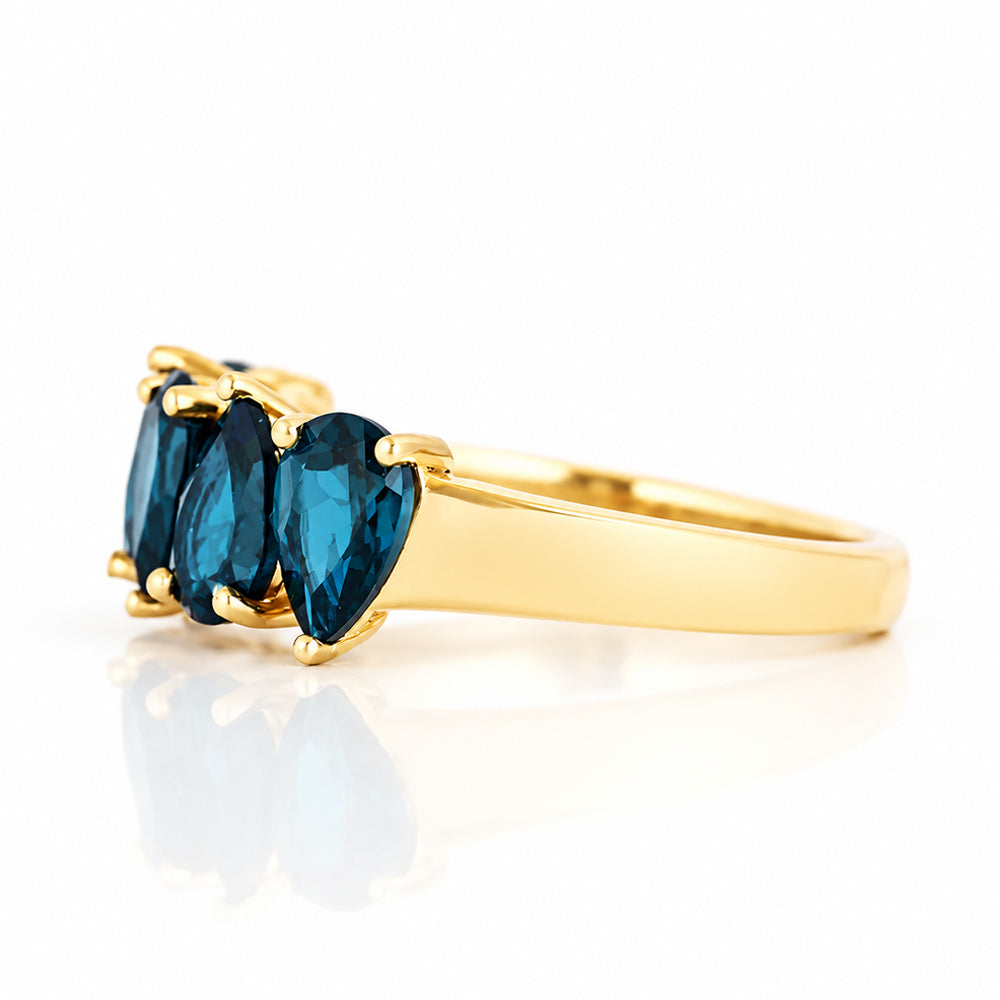 The North-South London Blue Topaz Ring - Victoria's Jewellery