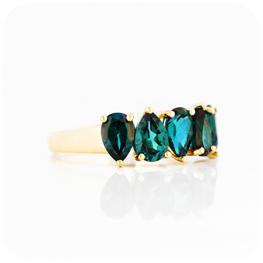 The North-South London Blue Topaz Half Eternity Ring - 2.0