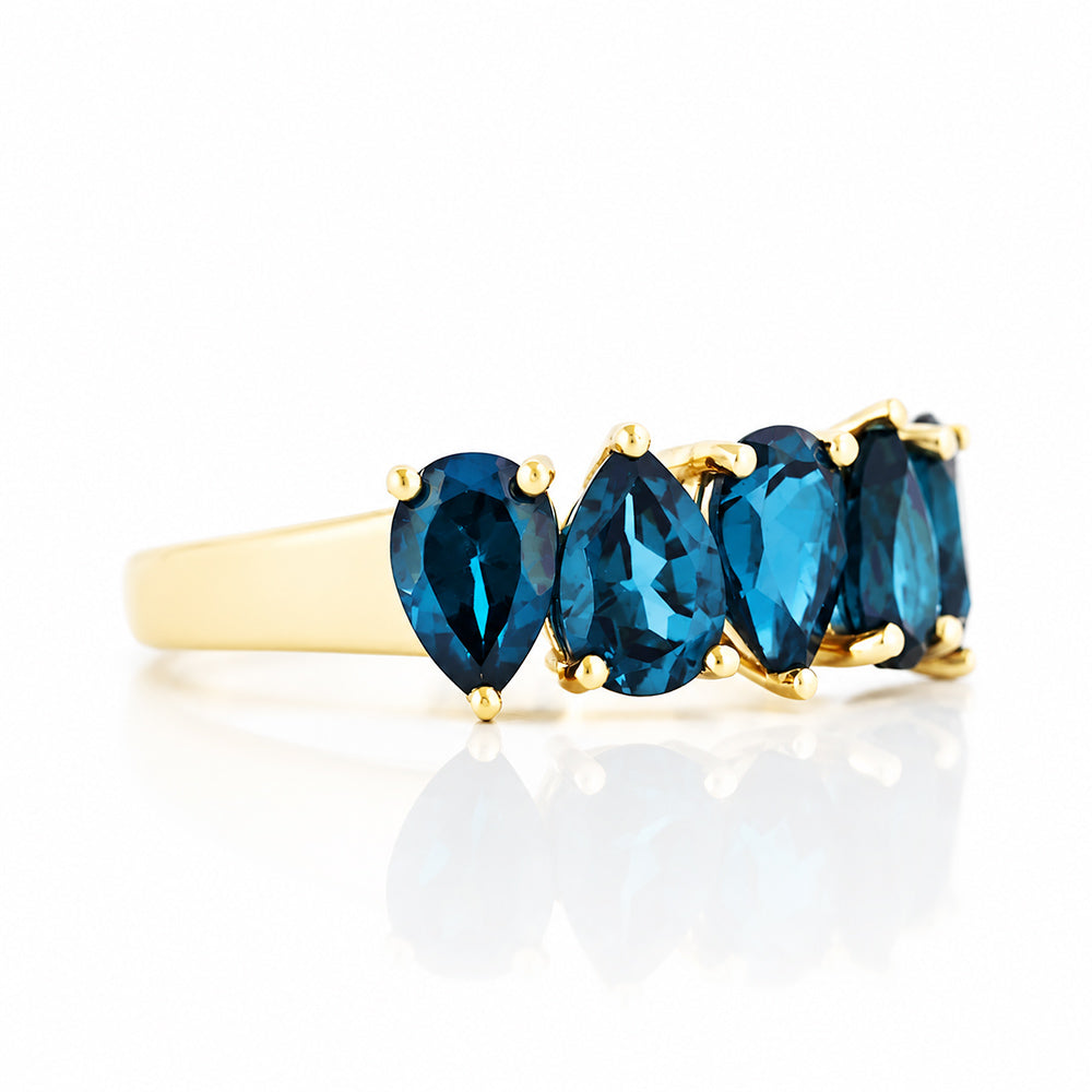 The North-South London Blue Topaz Ring - Victoria's Jewellery