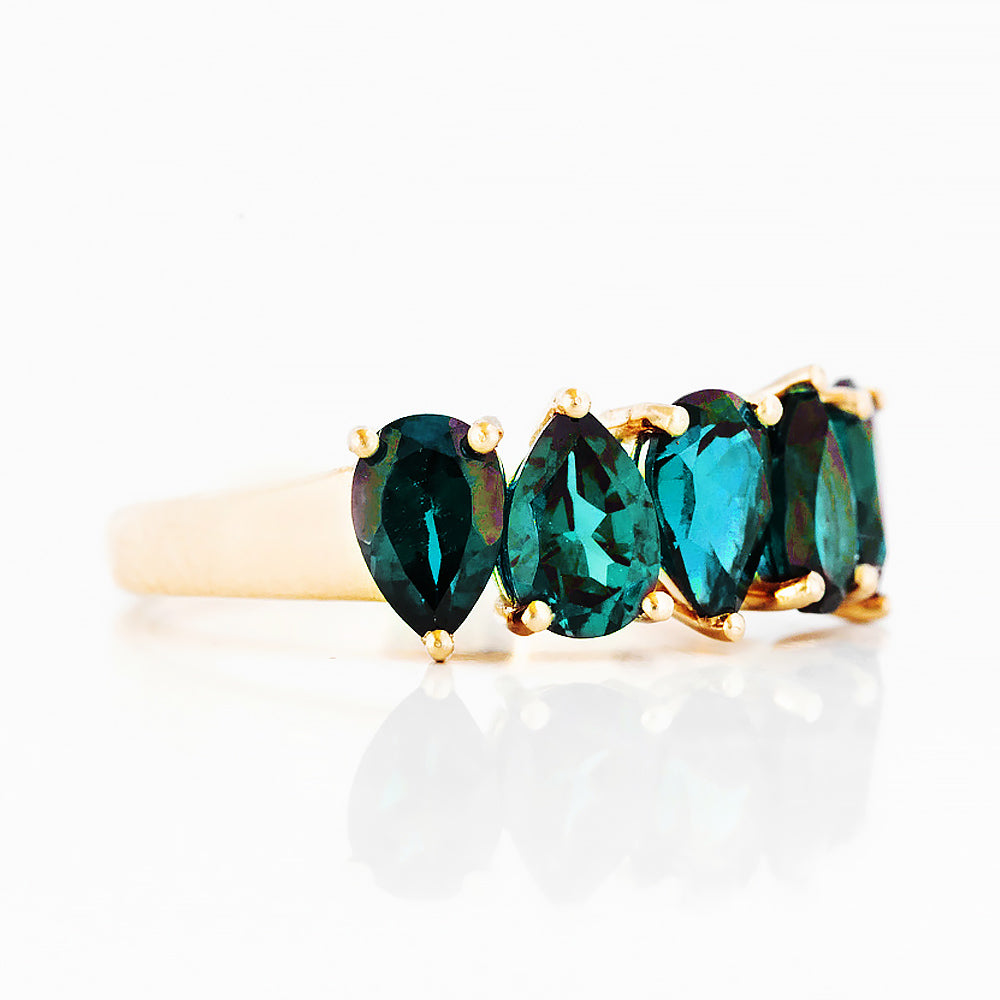 The North-South London Blue Topaz Half Eternity Ring