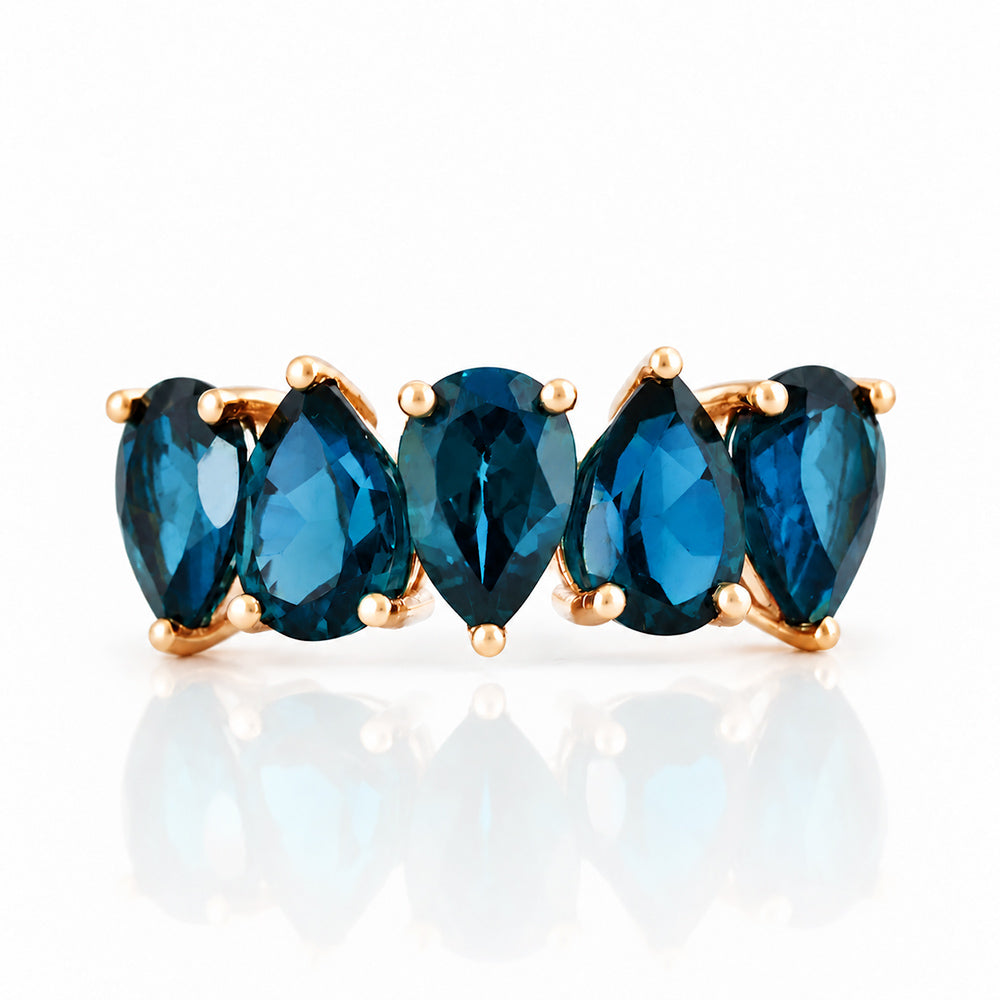The North-South London Blue Topaz Ring - Victoria's Jewellery