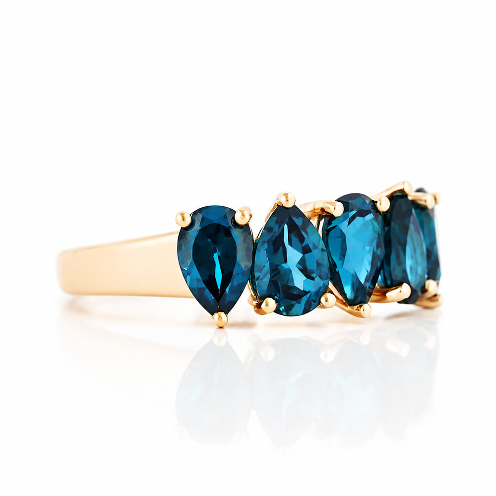 The North-South London Blue Topaz Ring - Victoria's Jewellery