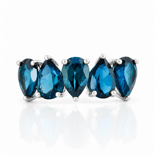 The North-South London Blue Topaz Ring - Victoria's Jewellery