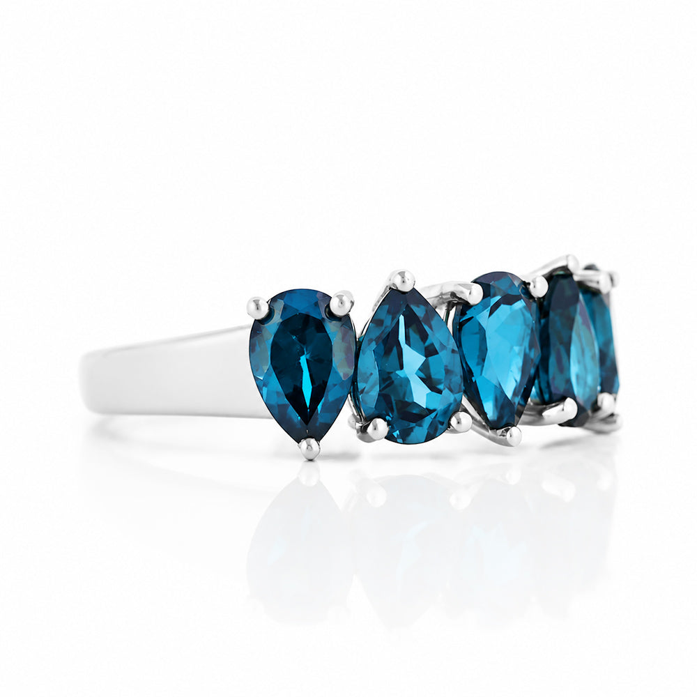 The North-South London Blue Topaz Ring - Victoria's Jewellery