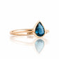 Linda, Pear cut London Blue Topaz Ring - Victoria's Jewellery