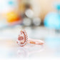 Mirabel, Morganite and Lab Diamond Ring